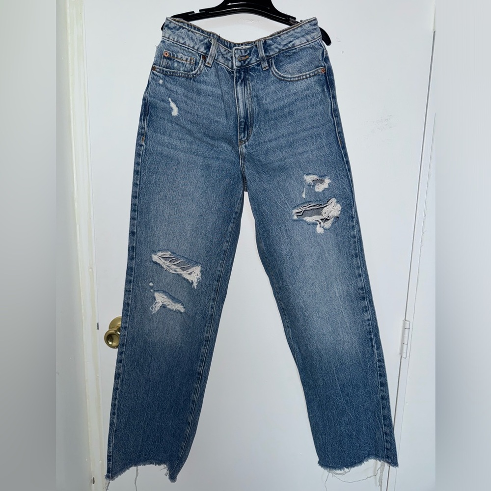Garage Denim Wide Leg Jeans in Blue